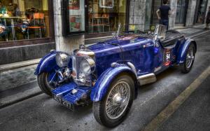 Blue dream, retro style, classic car wallpaper thumb