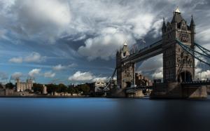 Tower Bridge London Bridge River Clouds HD wallpaper thumb