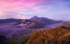 Indonesian landscape, Java Island, Volcano, Dusk wallpaper thumb