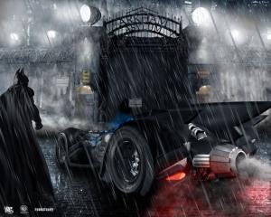 Batman: Arkham Asylum Rain Batman HD wallpaper thumb