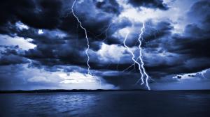 Lightening As Seen From The Sea wallpaper thumb