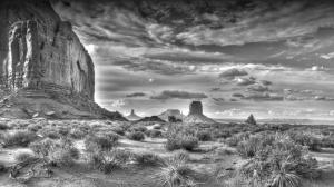 Monument Valley BW Desert HDR HD wallpaper thumb