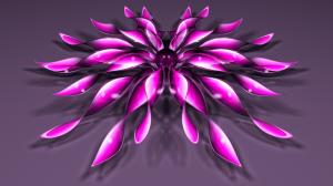 3D purple flower petals wallpaper thumb