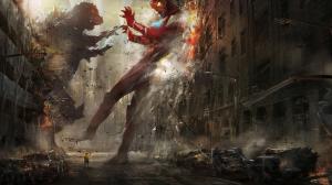 Iron Man vs Godzilla wallpaper thumb