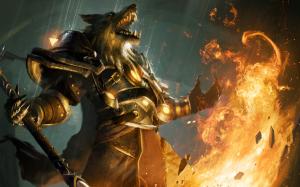 Worgen Fire World of Warcraft wallpaper thumb