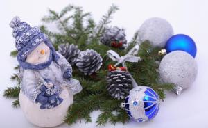 christmas decorations, bud, twig, needles, snowman, christmas, new year, holiday wallpaper thumb