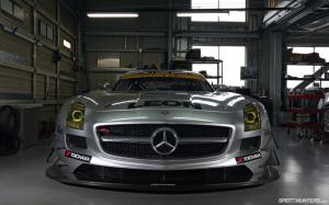 Mercedes SLS Gullwing AMG Garage HD wallpaper thumb