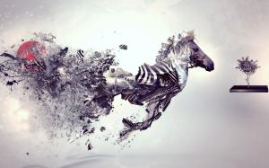 Abstract Zebra Digital Art Hd wallpaper thumb