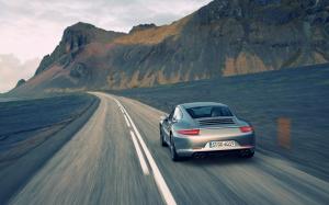 Porsche Motion Blur Road HD wallpaper thumb