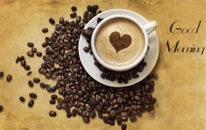 Good Morning With Coffee Heart wallpaper thumb