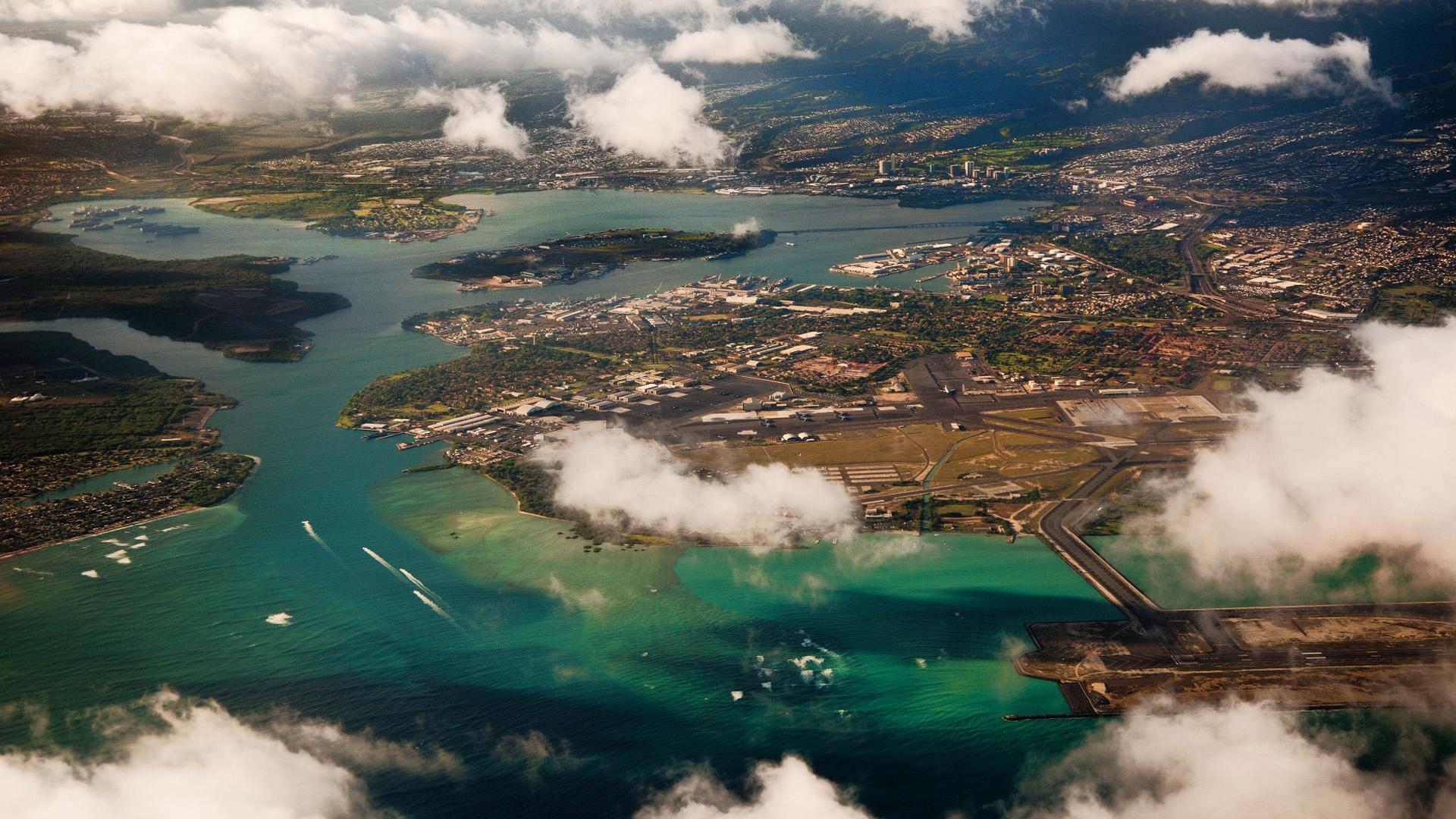 Aerial View Of Pearl Harbor Hawaii Wallpaper Travel And World Images, Photos, Reviews