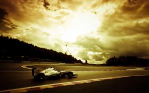 Race Car Formula One F1 Clouds Race Track HD wallpaper thumb