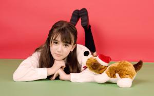 Cute Girl with Stuffed Animal wallpaper thumb