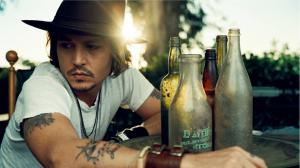 Johnny Depp drink wallpaper thumb