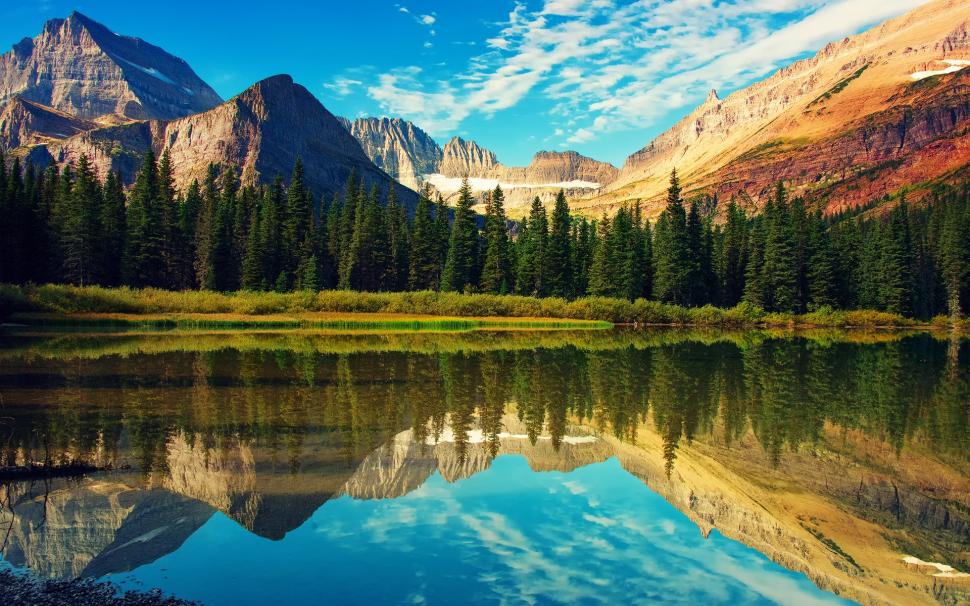Rocky Mountains, Glacier National Park, lake, forest, water reflection wallpaper,Rocky HD wallpaper,Mountains HD wallpaper,Glacier HD wallpaper,National HD wallpaper,Park HD wallpaper,Lake HD wallpaper,Forest HD wallpaper,Water HD wallpaper,Reflection HD wallpaper,1920x1200 wallpaper