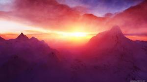Glorious Mountain Sunset wallpaper thumb