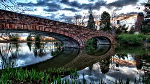 Beautiful Reflection Bridge Hdr wallpaper thumb