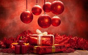 Christmas Balls and Gifts wallpaper thumb