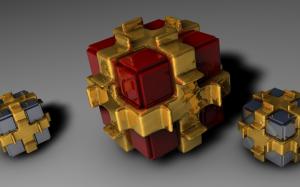 Cube, Metal, 3D wallpaper thumb