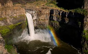 Waterfall Rainbow HD wallpaper thumb