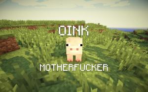 Oink Pig Minecraft HD wallpaper thumb
