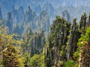 Zhangjiajie beautiful natural scenery, rocky mountain cliffs, China wallpaper thumb
