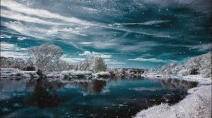 snowy world SNOWY snow cold ice icy winter lake mirror Tree white mountain fantasy top HD wallpaper thumb