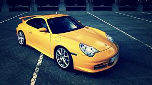 Porsche 911 yellow supercar wallpaper thumb