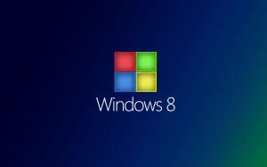 Windows 8, Logo, Blue Background wallpaper thumb
