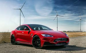 2015 Larte Design Tesla red electric car wallpaper thumb