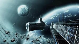 Submarine like spaceship wallpaper thumb
