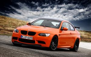 BMW M3 E92 orange supercar, sky, clouds wallpaper thumb