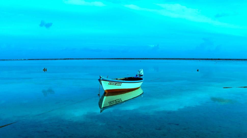Boat on the blue sea wallpaper,nature HD wallpaper,1920x1080 HD wallpaper,boat HD wallpaper,1920x1080 wallpaper