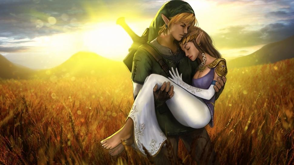 The Legend of Zelda, boy with girl love wallpaper | games | Wallpaper Better