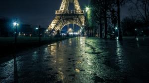 Eiffel Tower Tower Paris Lights Night HD wallpaper thumb