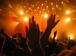 Music Concert, EDM, Orange Lights, People, Festivals wallpaper thumb