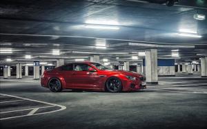BMW M6 red car at parking wallpaper thumb