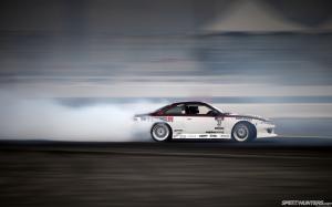 Nissan Silvia Smoke Drift Motion Blur HD wallpaper thumb