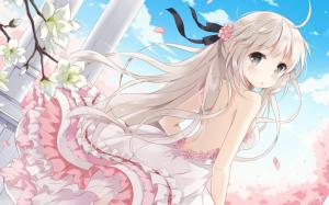 Anime girl, Cute, Spring, Cherry blossoms, ACG, Japanese anime wallpaper thumb