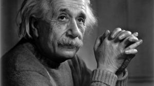 Albert Einstein Monochrome wallpaper thumb