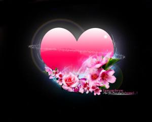 Heart & flowers HD wallpaper thumb