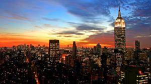 Spectacular Sunset Over Nyc wallpaper thumb
