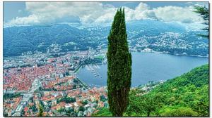 Town Lake Como Italy Hdr wallpaper thumb