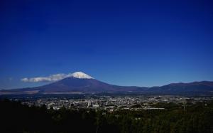 Mt Fuji Blue Volcano HD wallpaper thumb