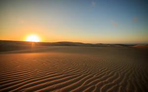 Desert Sunset Sunlight HD wallpaper thumb