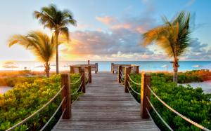 Caribbean beaches Turks and Caicos sunset wallpaper thumb