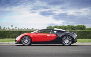 Bugatti Veyron supercar, red, black wallpaper thumb