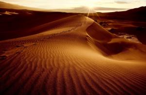 Desert Sand Dunes Sun Sky Landscape wide wallpaper thumb