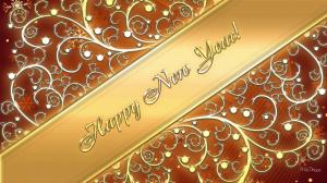 Happy New Year In Gold wallpaper thumb