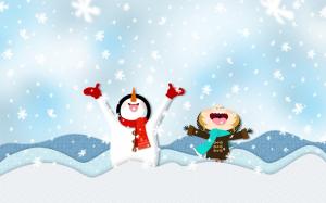 Happy Snowmen wallpaper thumb